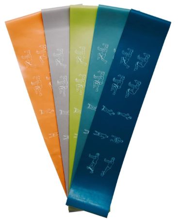 Resistance Exercise Bands, 10" x 2", Set of 8 Accessories ZUP Boards 