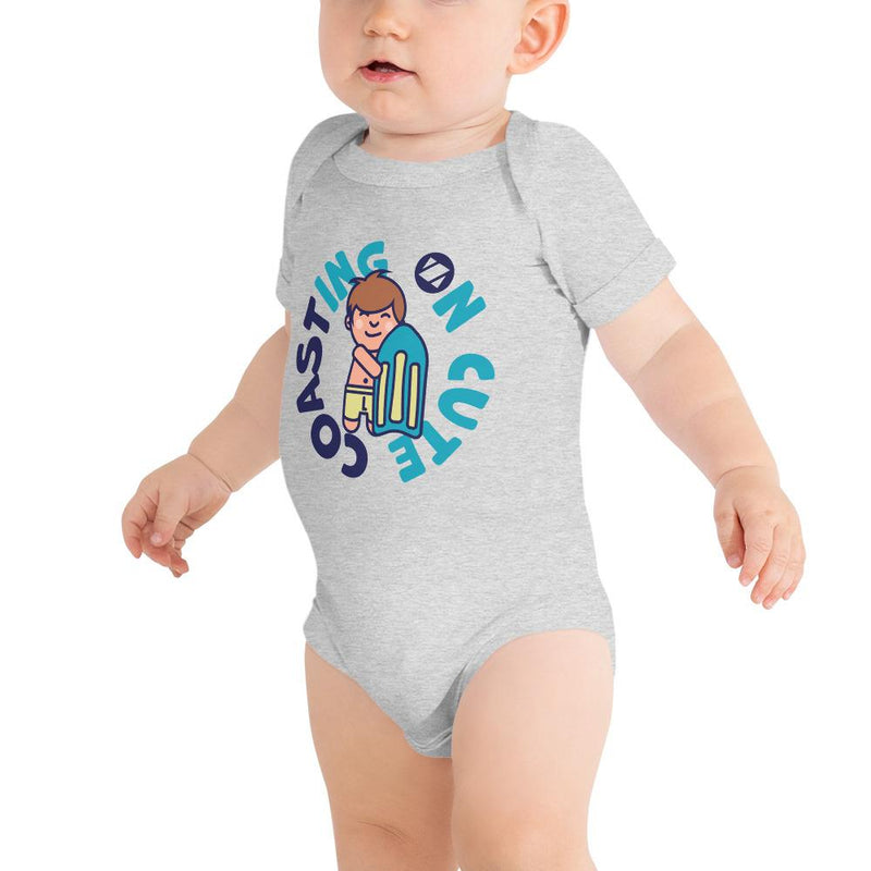 Coasting on Cute Onesie ZUP Boards Athletic Heather 3-6m 