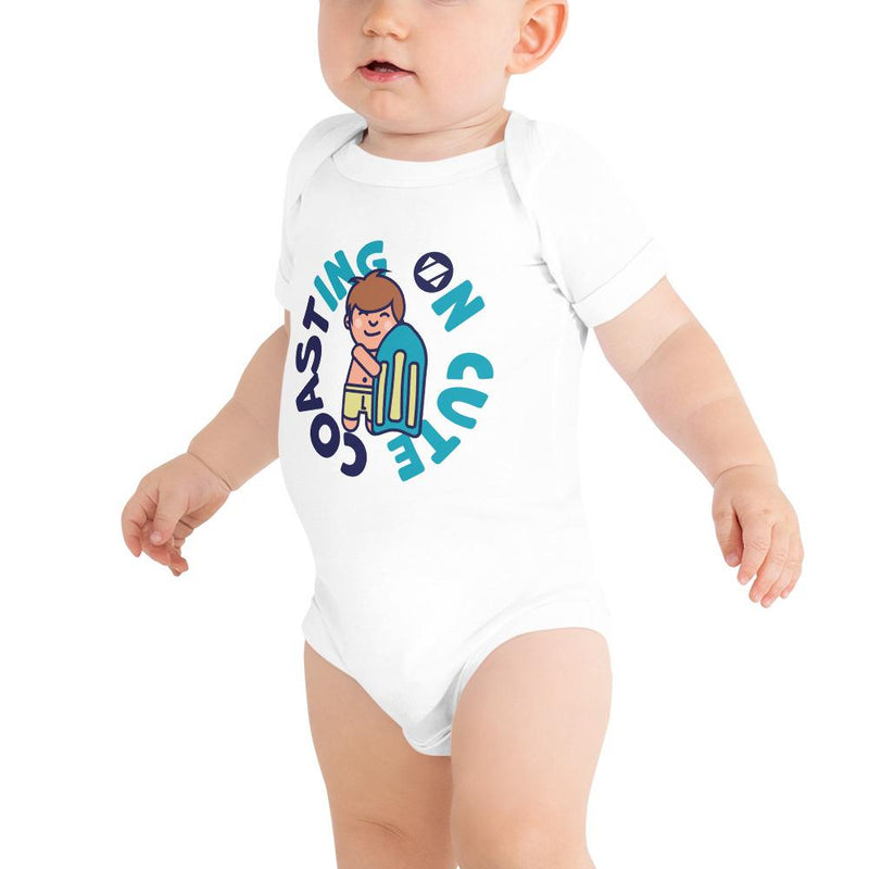 Coasting on Cute Onesie ZUP Boards White 3-6m 