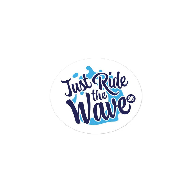 Just Ride the Wave Sticker ZUP Boards 3″×3″ 