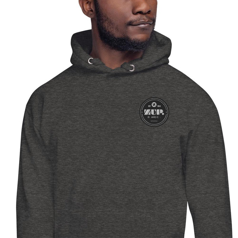 ZUP Badge Hoodie ZUP Boards Charcoal Heather S 