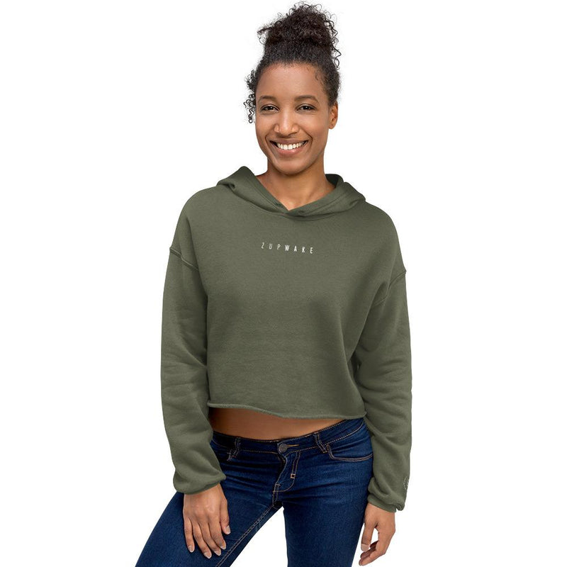 Enjoy the Ride Crop Hoodie ZUP Boards Military Green S 